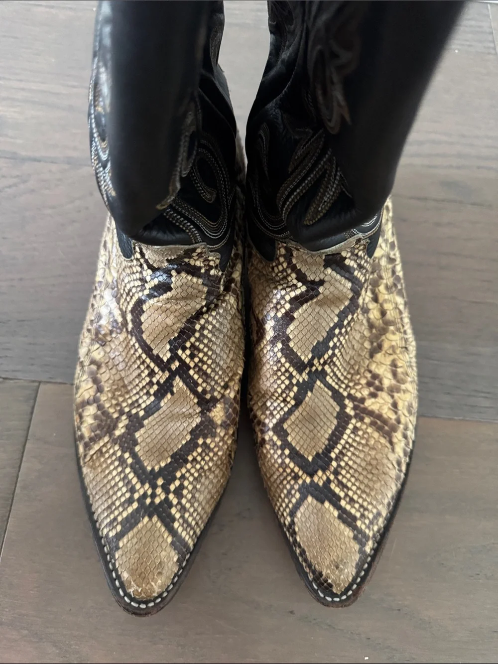 Nocona USA Made Genuine Python Snakeskin Cowboy Boots Men's 11D Exotic Western - Picture 10 of 11
